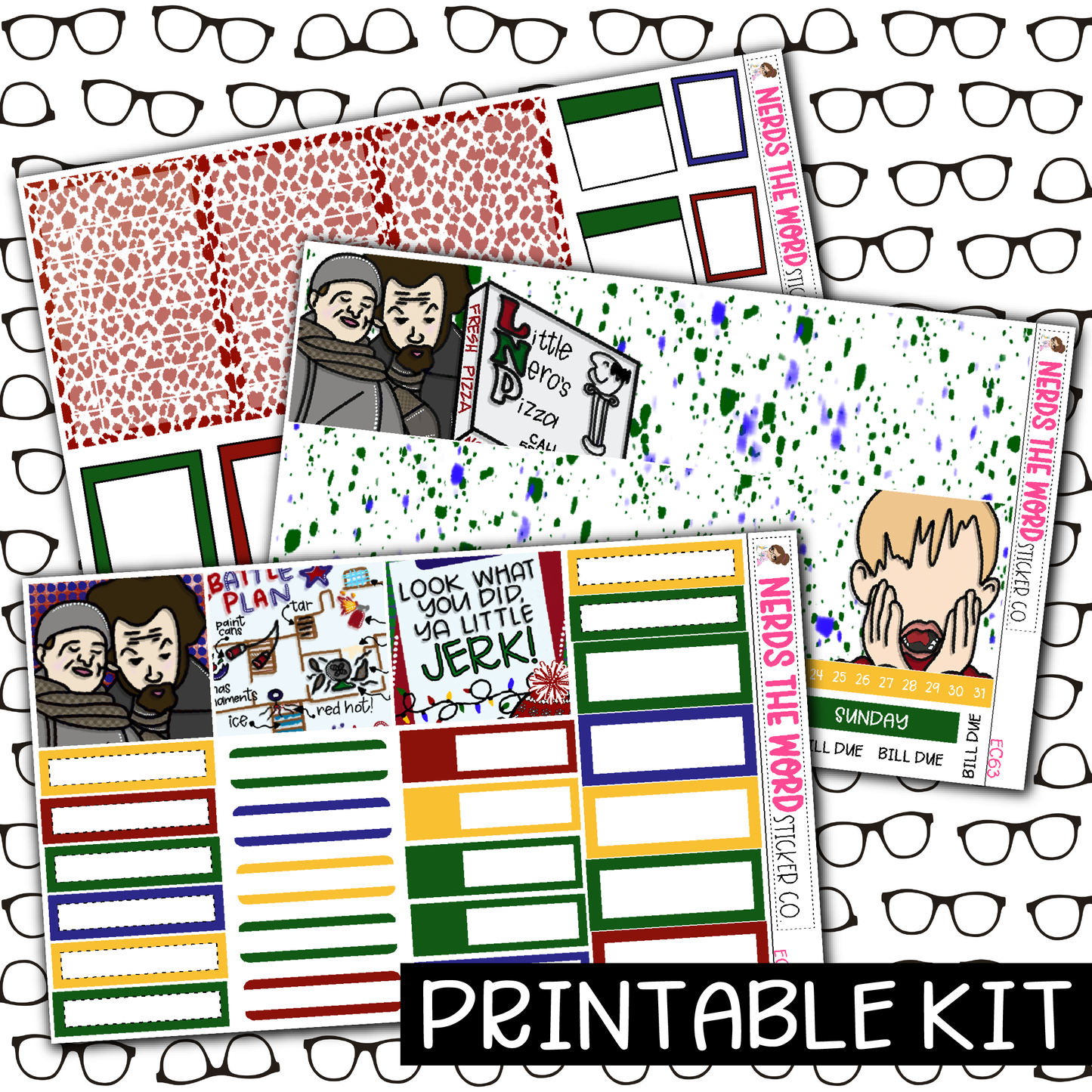 PRINTABLE - KEVIN! Monthly, Weekly and or Journaling Sticker Kit