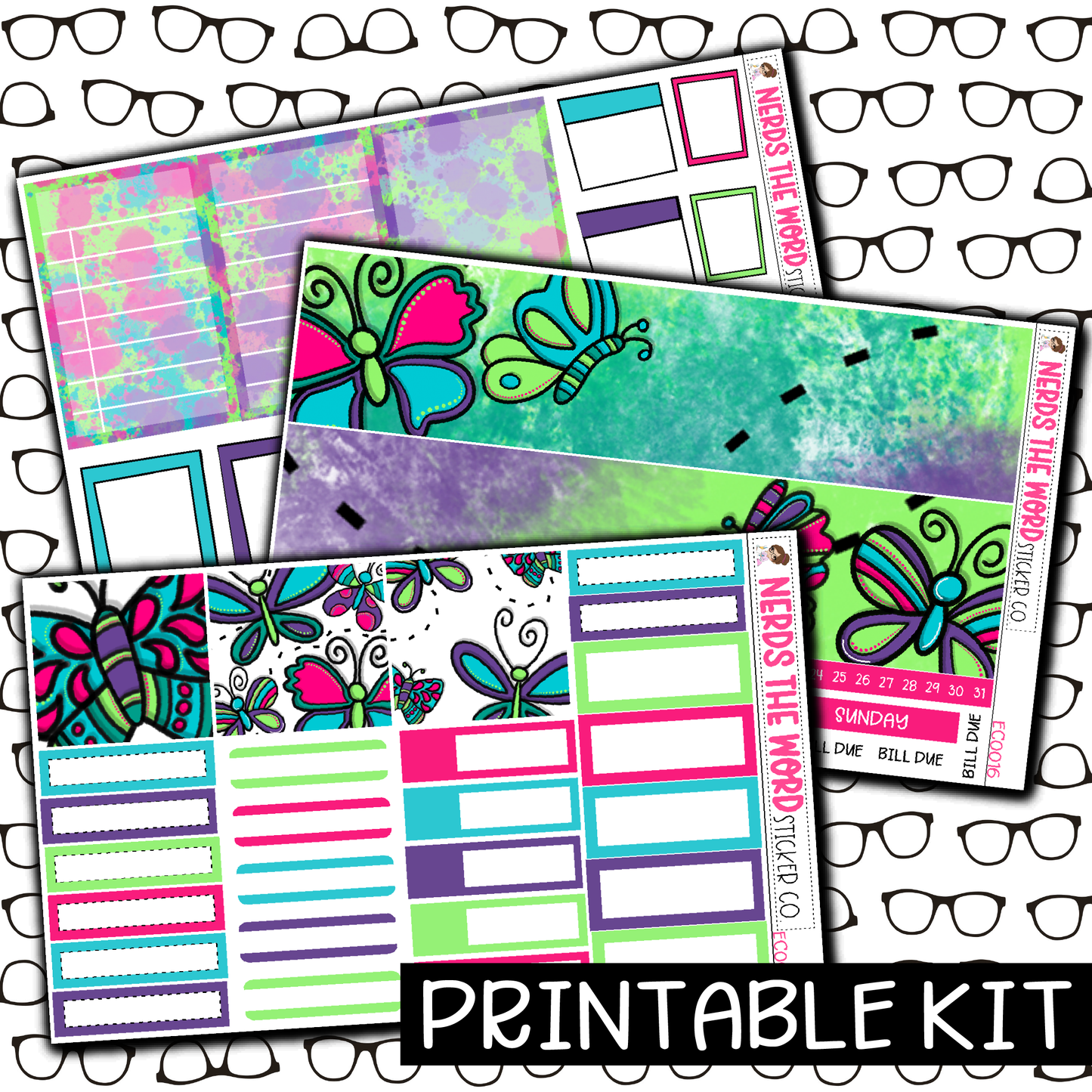 PRINTABLE - Give Yourself Time Monthly, Weekly and or Journaling Sticker Kit