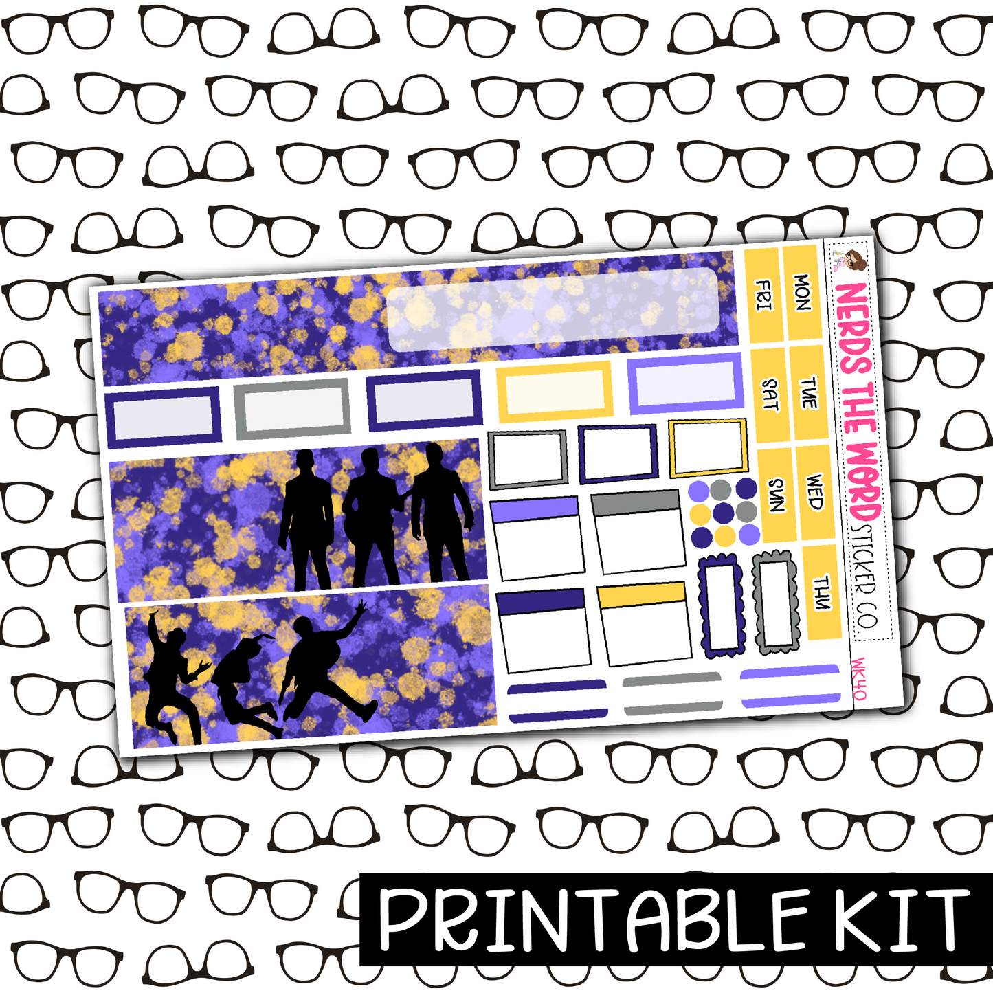 PRINTABLE -Jonas Monthly, Weekly and or Journaling Sticker Kit