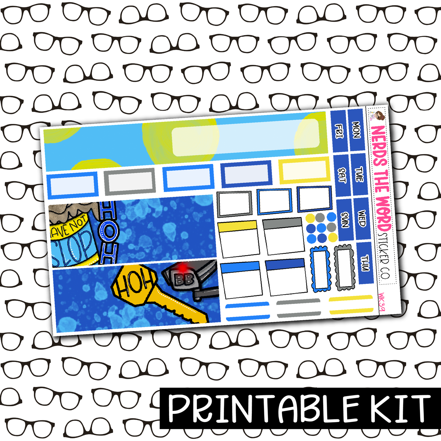 PRINTABLE - BB House Monthly, Weekly and or Journaling Sticker Kit