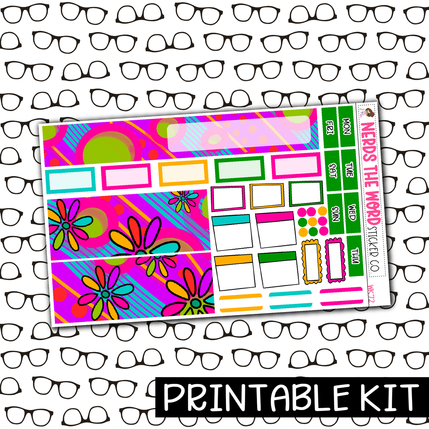 PRINTABLE - Cookie Time Monthly, Weekly and or Journaling Sticker Kit