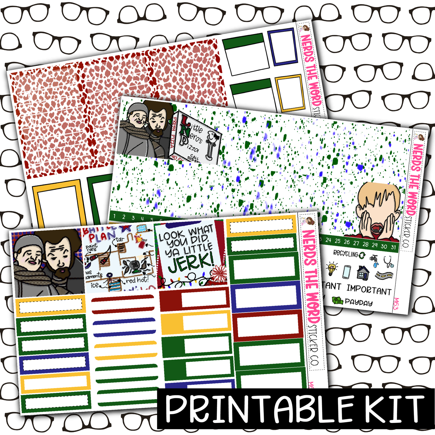 PRINTABLE - KEVIN! Monthly, Weekly and or Journaling Sticker Kit