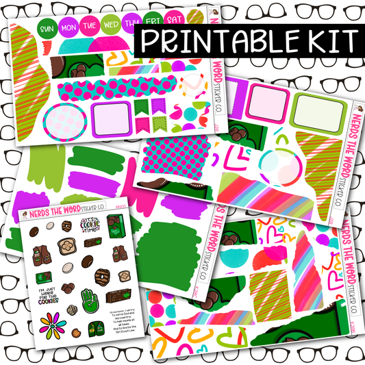 PRINTABLE Cookie Time Journaling Kit