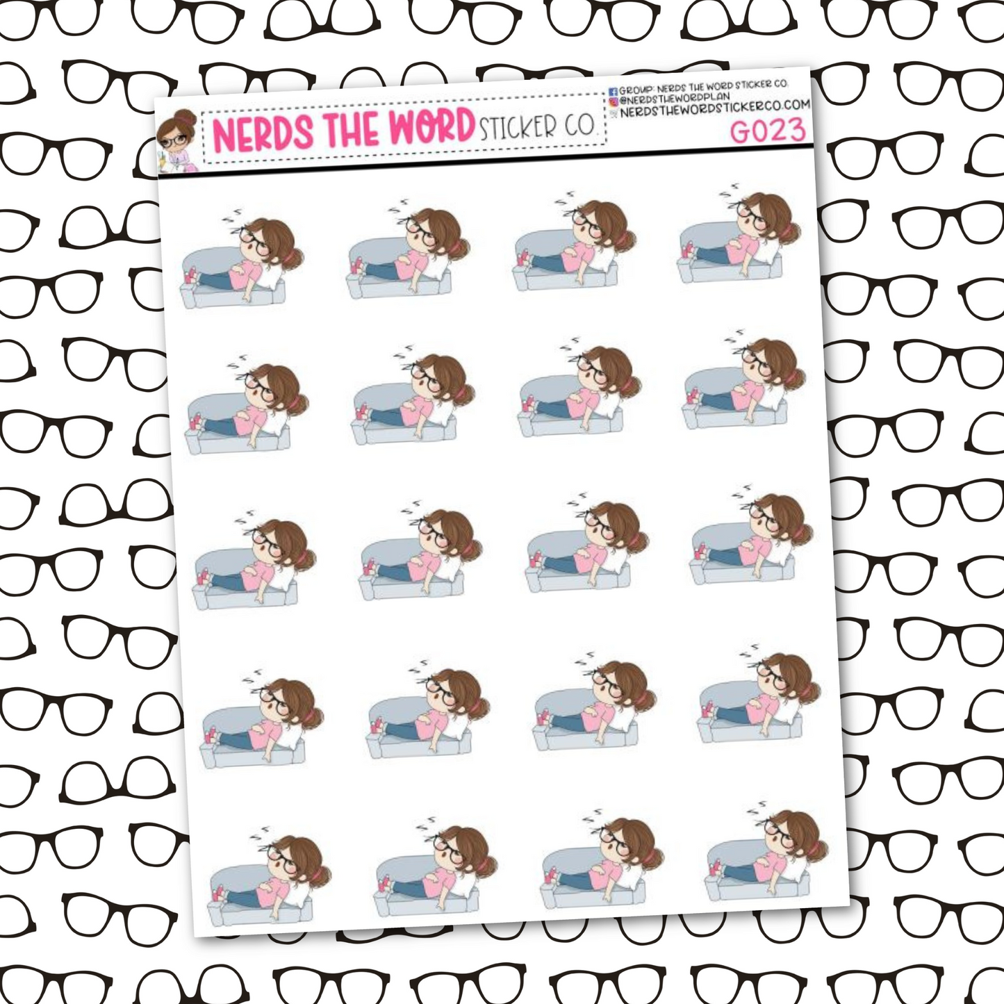 Nora Nap Character Sticker Sheet