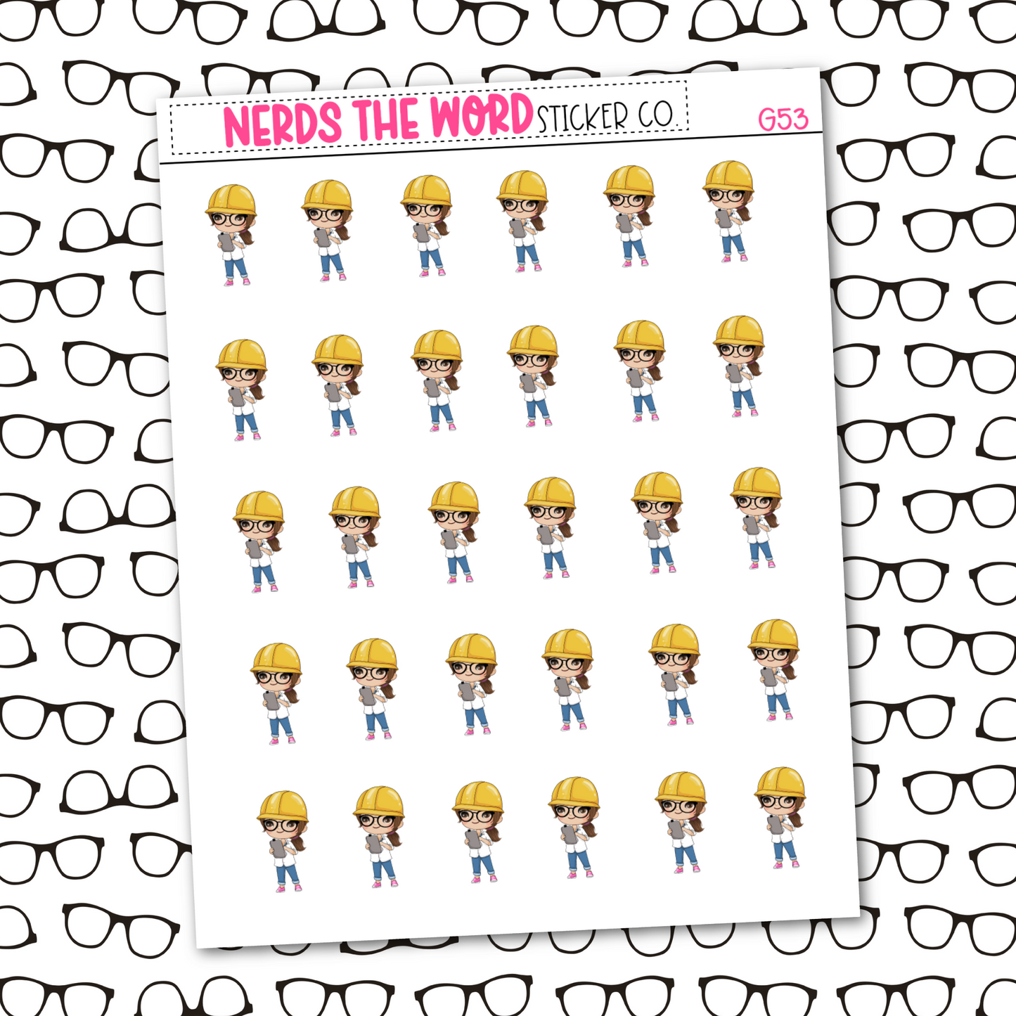 Nora Hard Hat Sticker Sheet