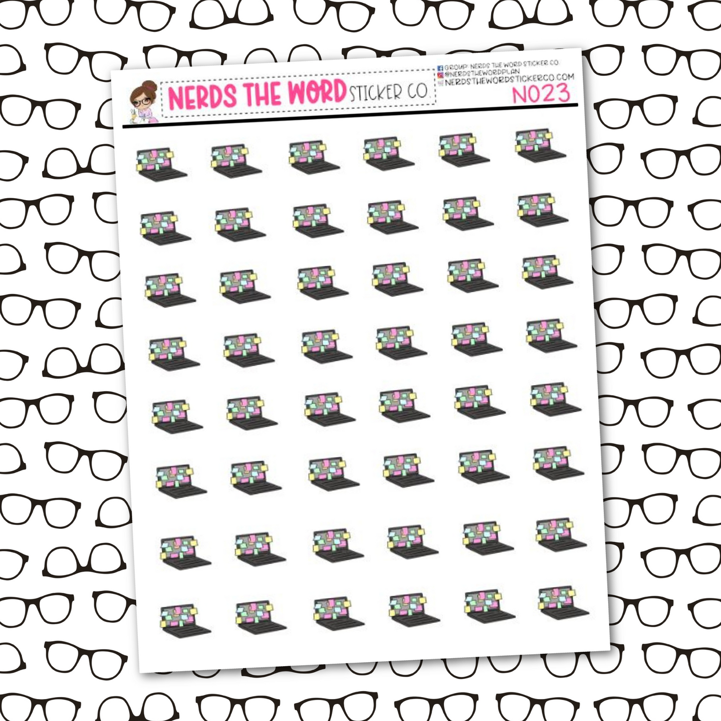 Laptop Icon Sticker Sheet