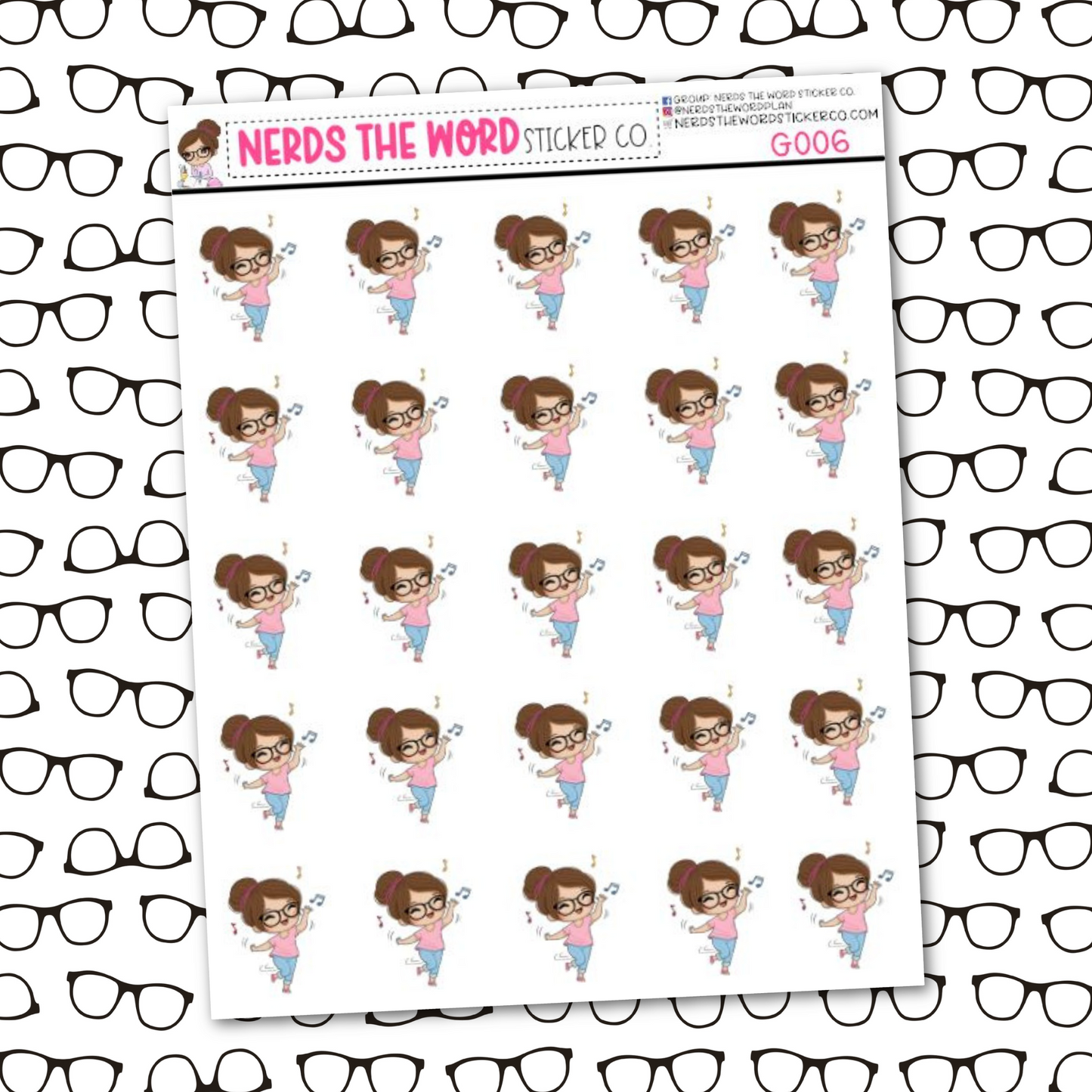 Nora Celebrates (Happy Dance) Sticker Sheet