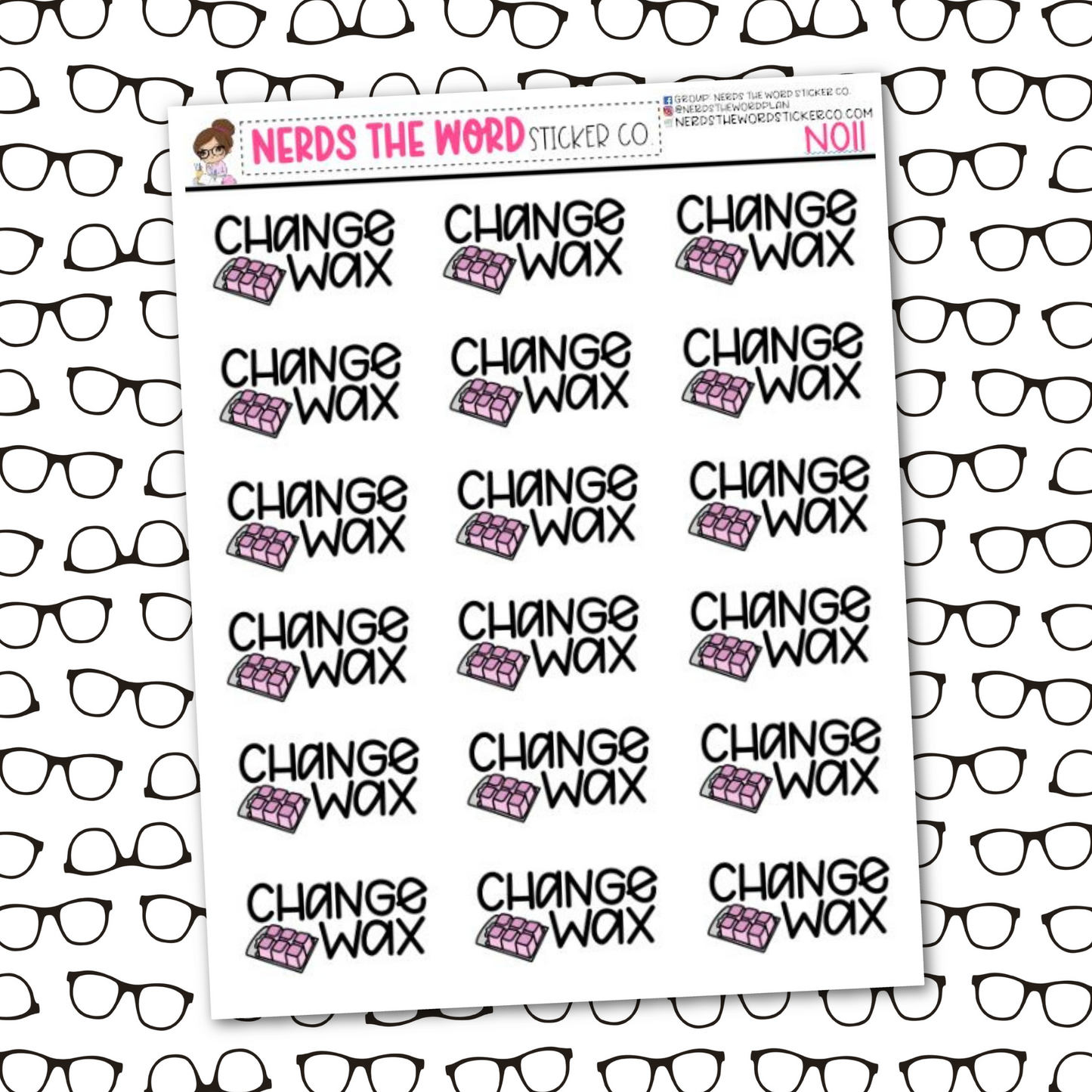 Change Wax Sticker Sheet