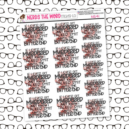 Talked Shit Snarky Planner Stickers