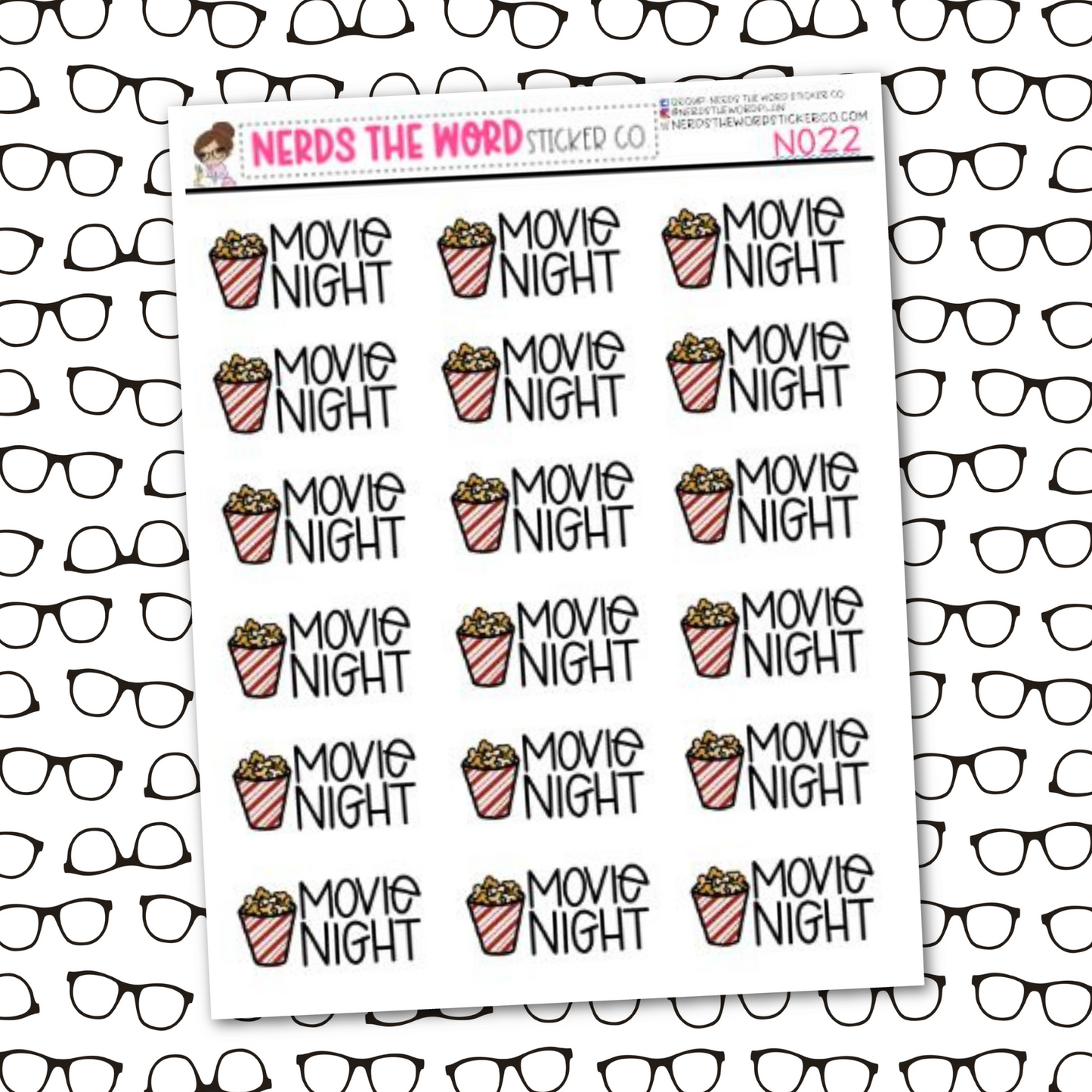 Movie Night Sticker Sheet