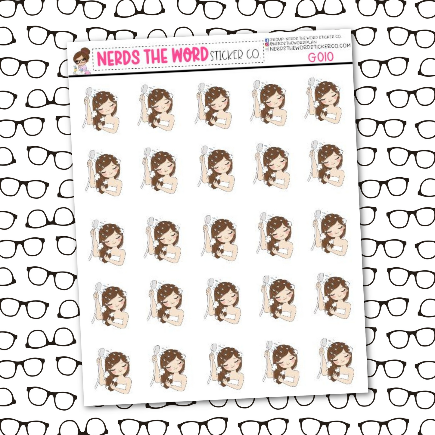 Nora Shower Character Sticker Sheet