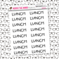 Lunch Hand Lettered Sticker Sheet