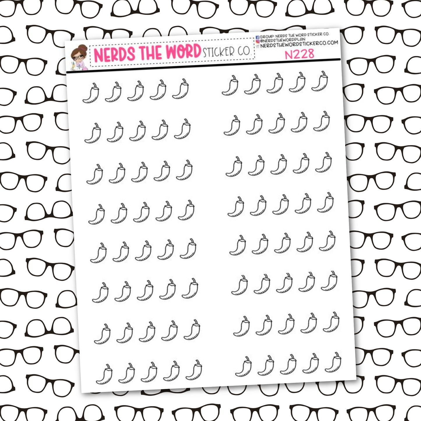 Pepper Rating Sticker Sheet