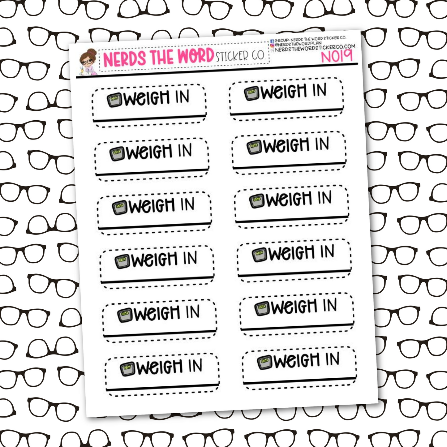 Weigh In Sticker Sheet