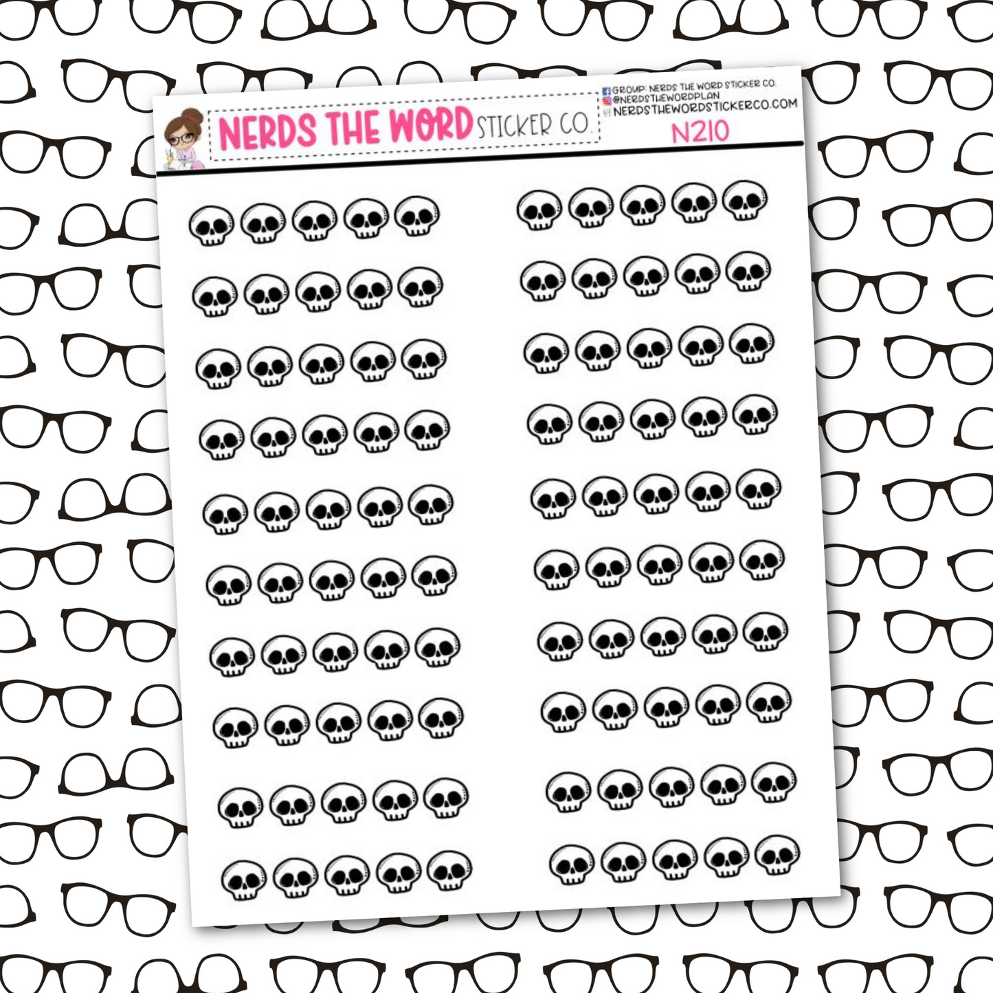 Skull Rating Sticker Sheet