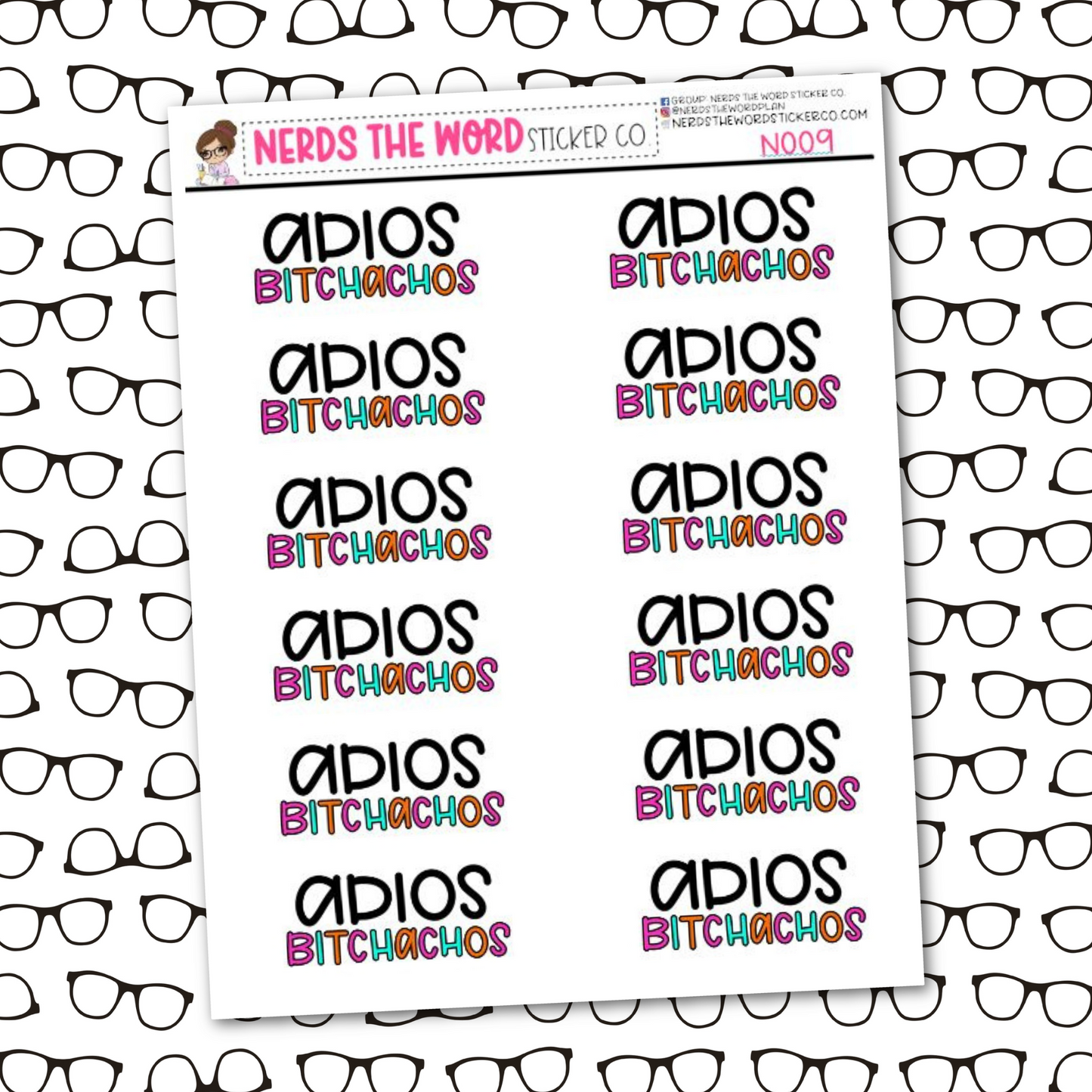 Adios Bitchachoes Planner Stickers