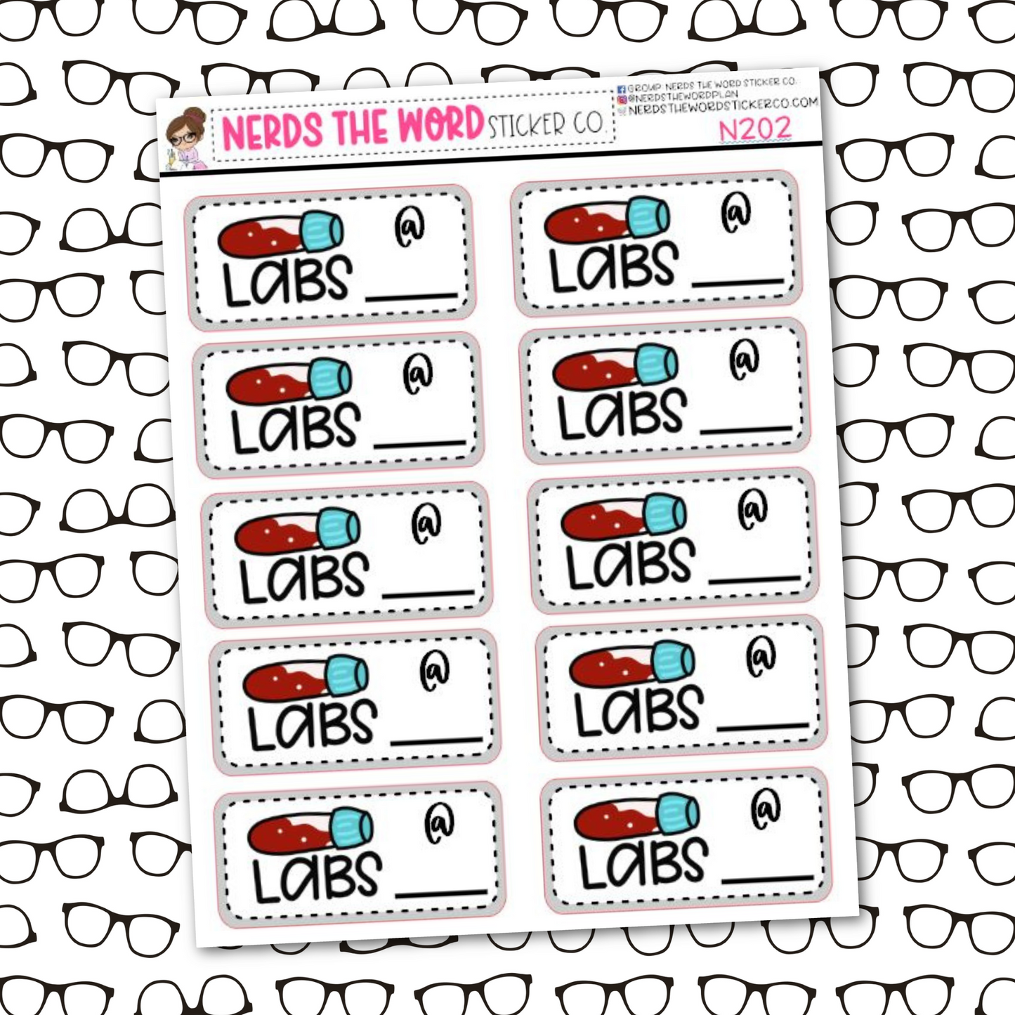 Lab Quarter Box Sticker Sheet