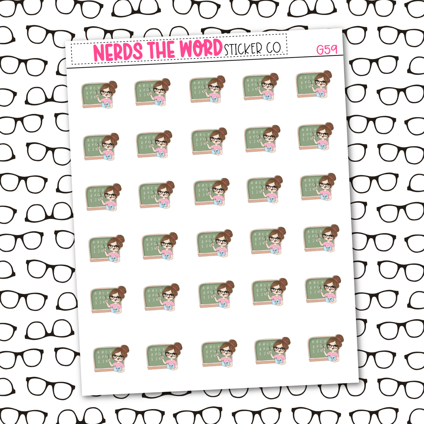 Nora Teaches Sticker Sheet