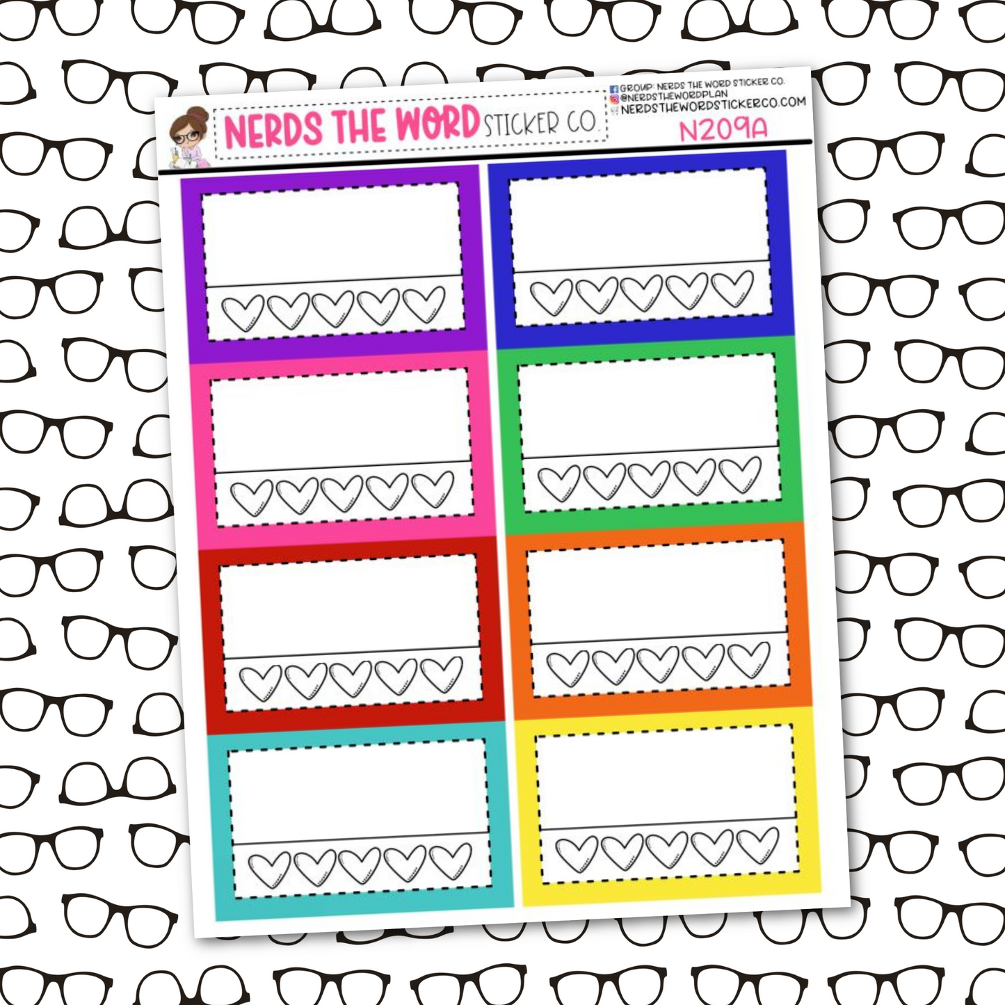 Heart Rating Functional Box Sticker Sheets