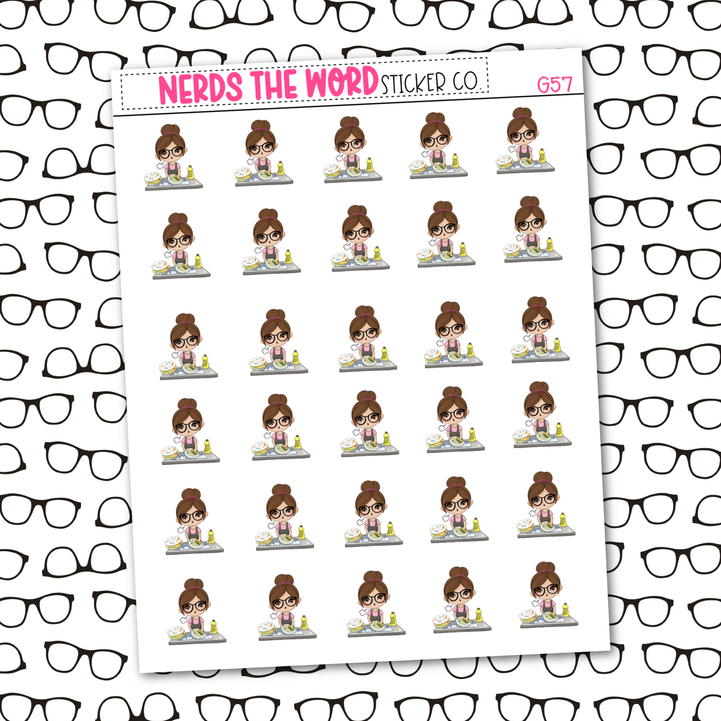 Nora Dishes Sticker Sheet