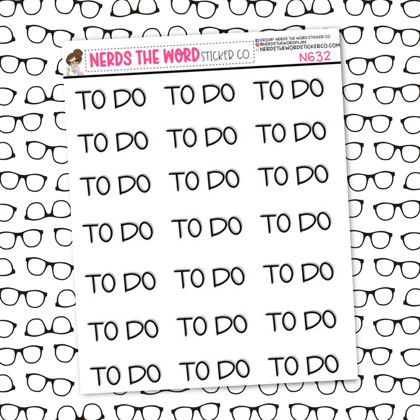 To Do Hand Lettered Sticker Sheet