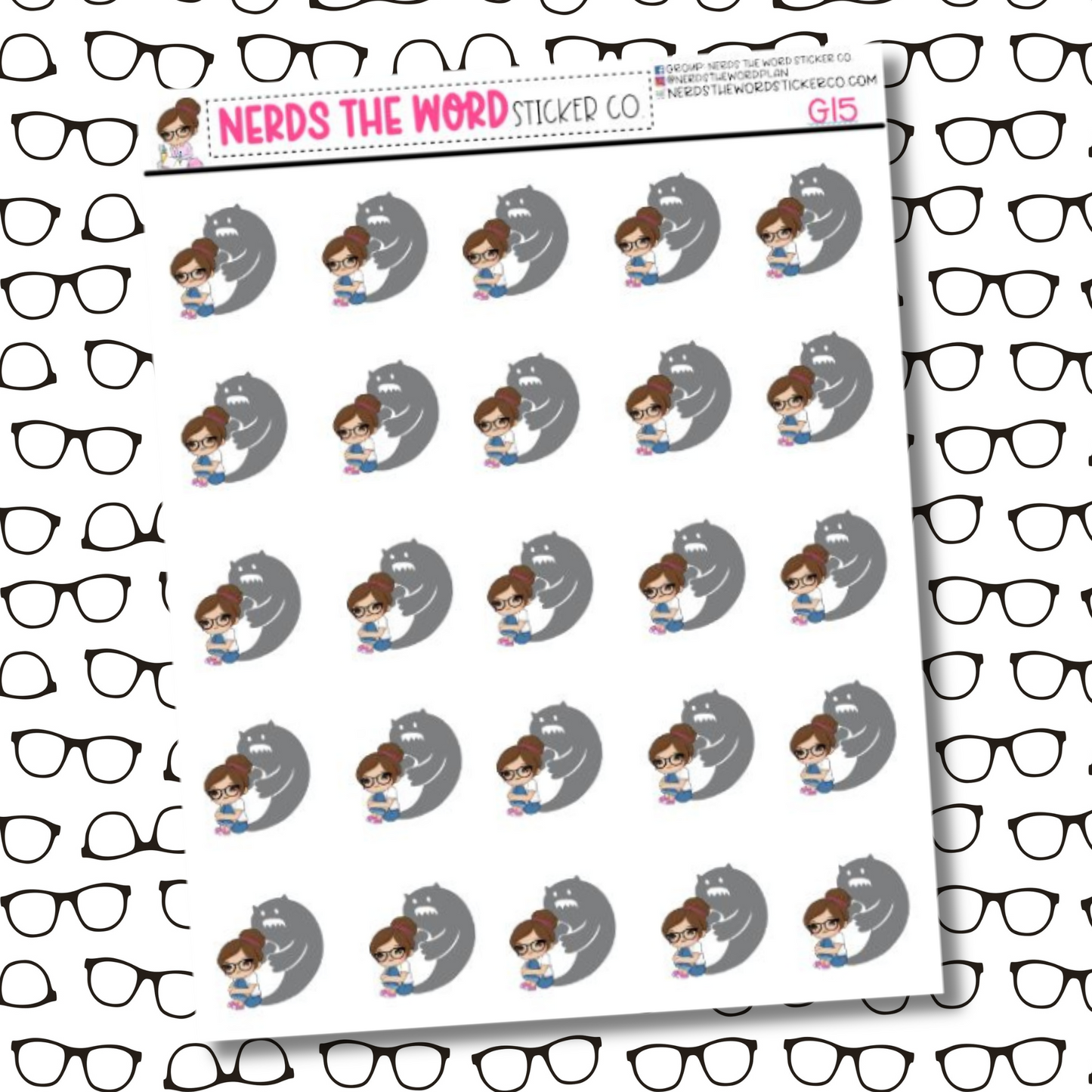 Nora Anxiety Character Sticker Sheet