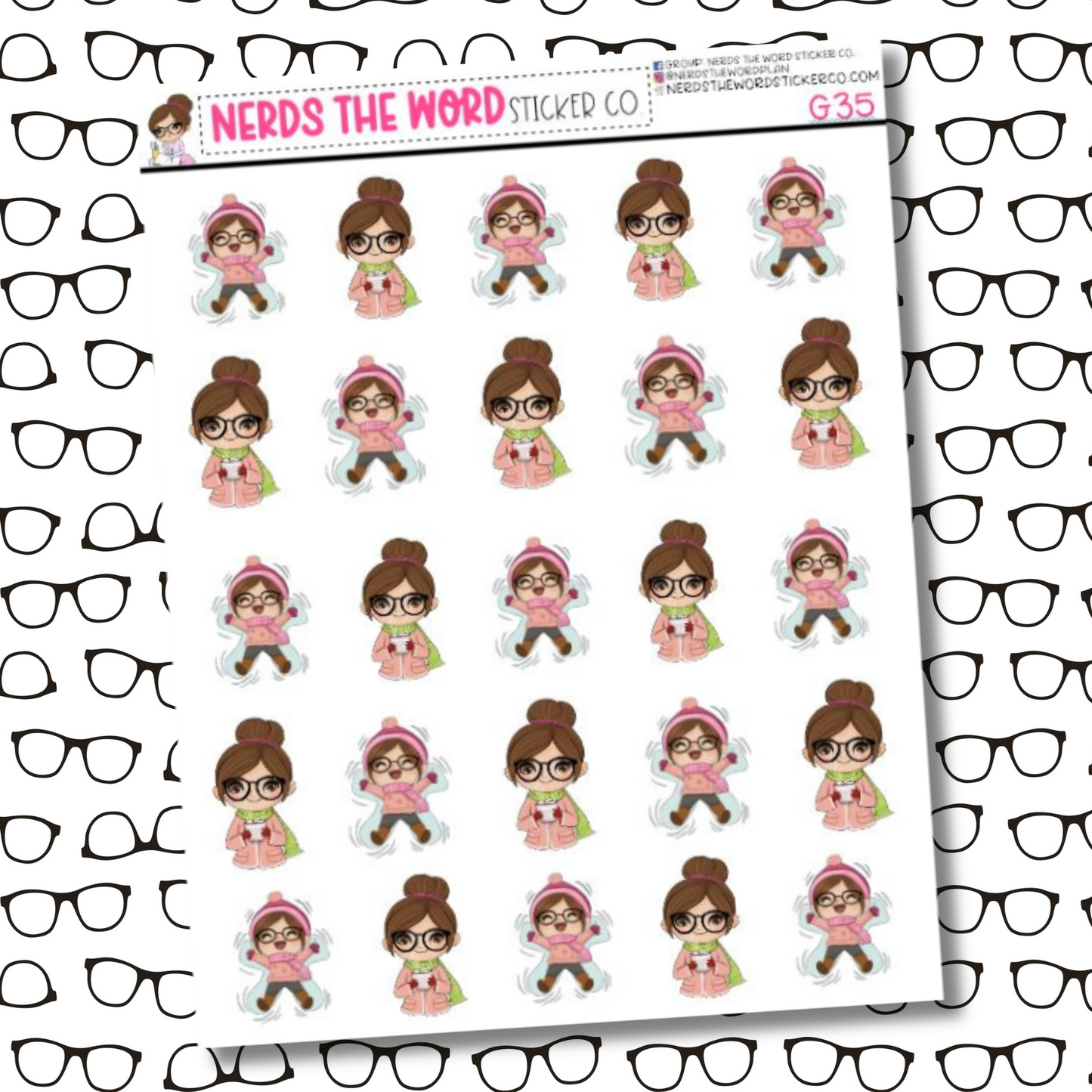 Nora Winter Character Sticker Sheet