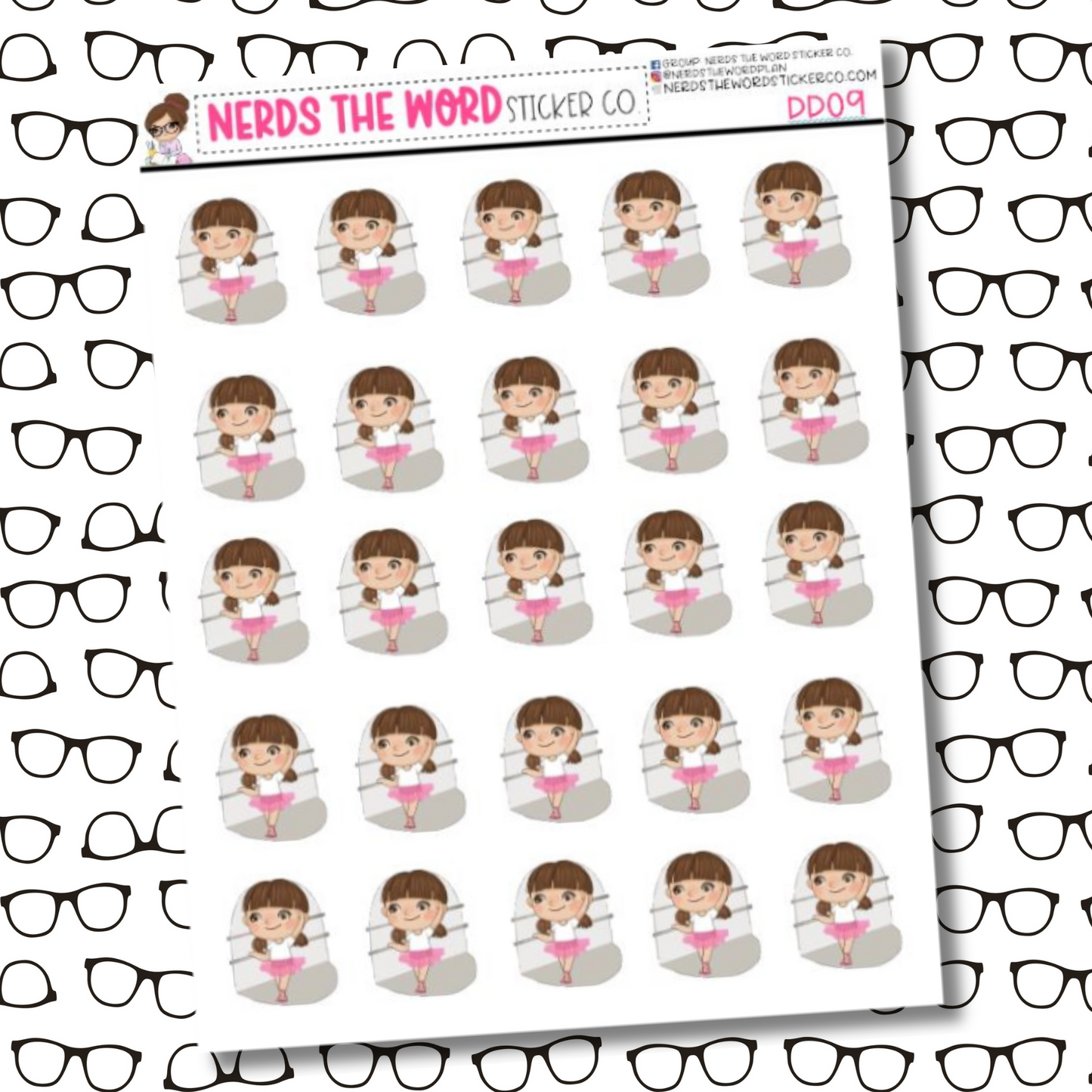 Ballerina DeeDee Character Sticker Sheet