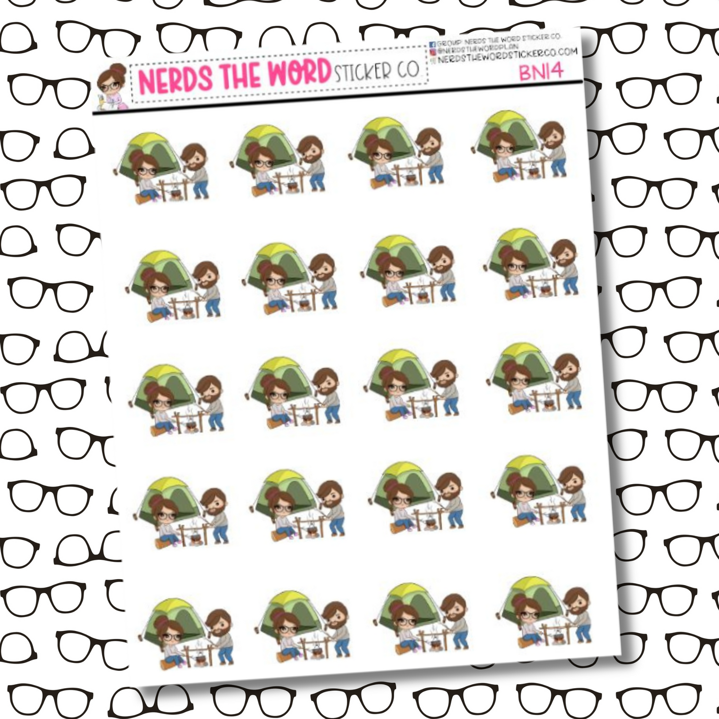 Bill & Nora Camping Sticker Sheet