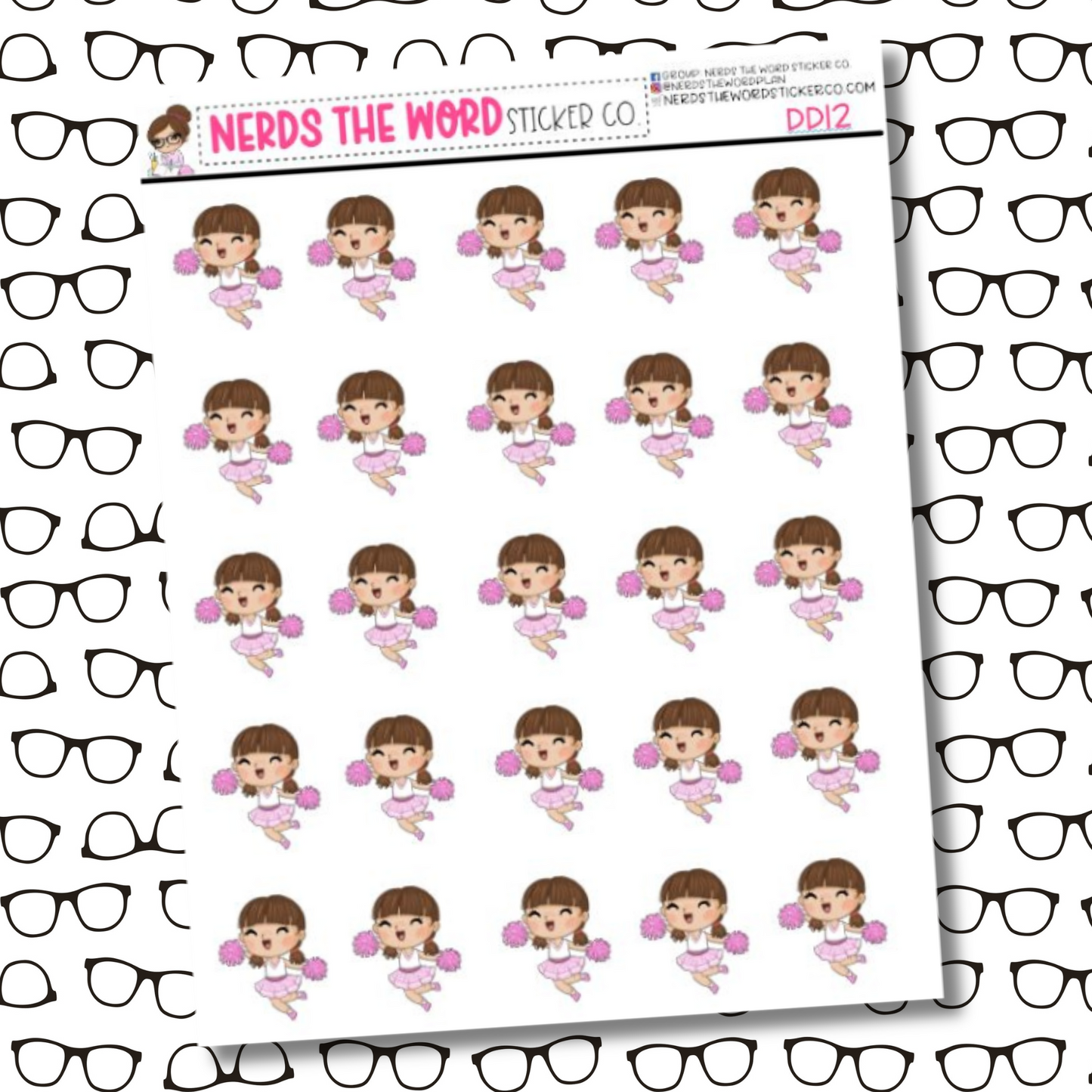 Cheerleader Dee Character Sticker Sheet