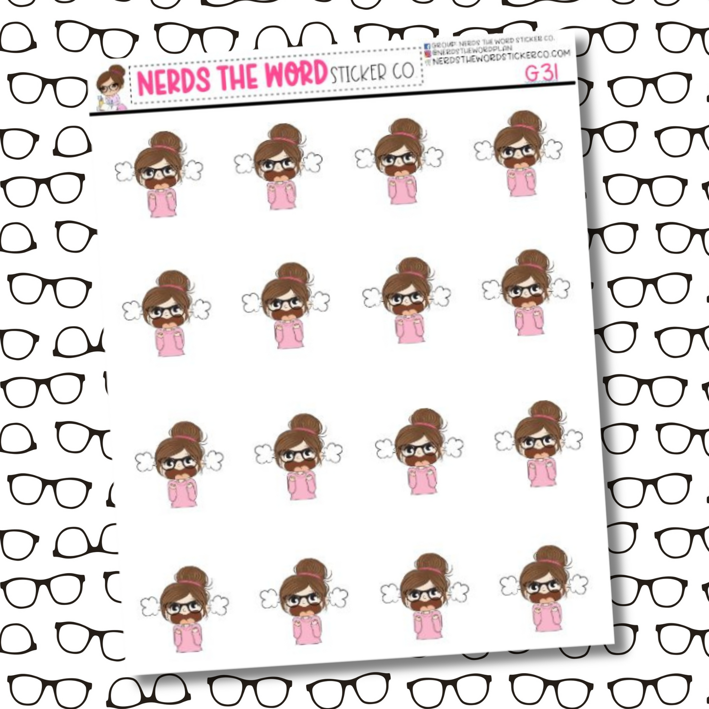 Nora Mad Character Sticker Sheet