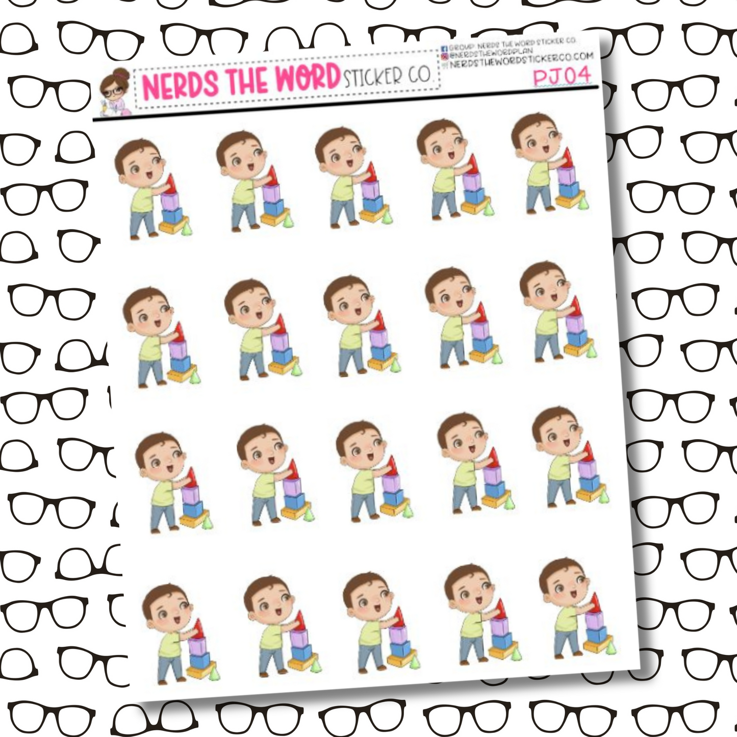 PJ Blocks Character Sticker Sheet