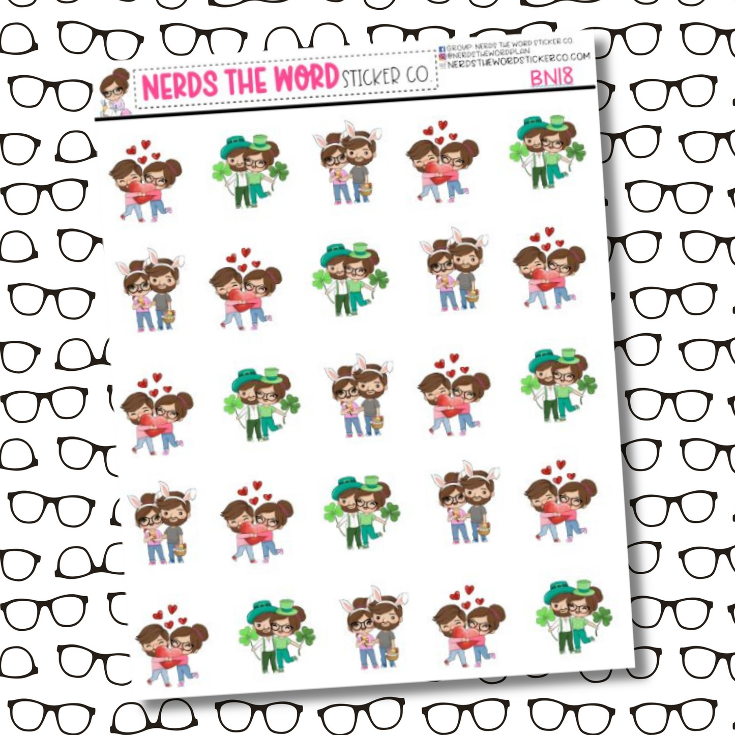 Bill & Nora Spring Holidays Sticker Sheet