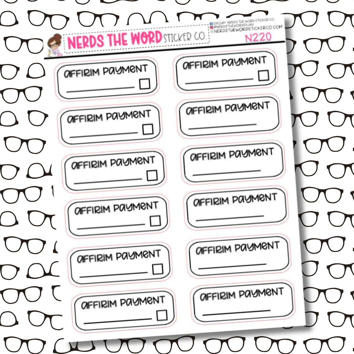 Affirm Payment Tracking Boxes