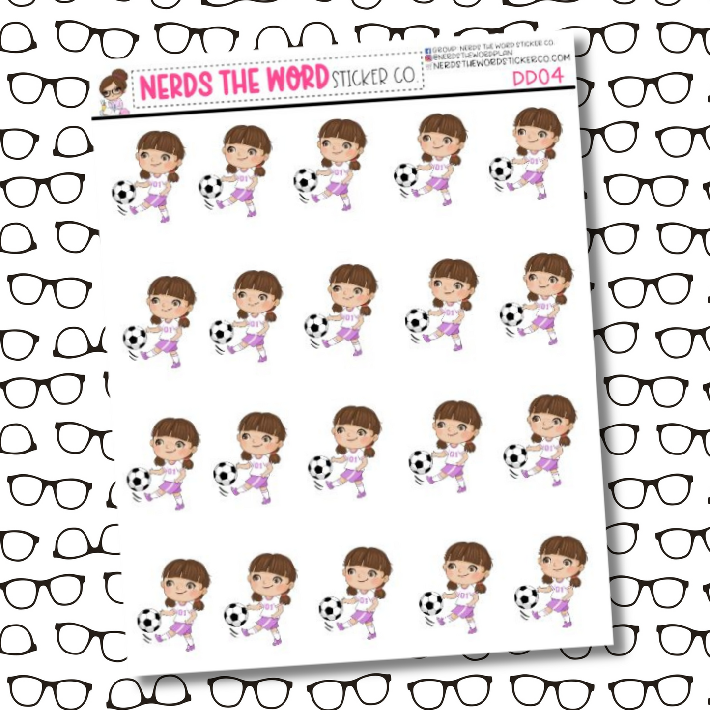 DeeDee Soccer Character Sticker Sheet