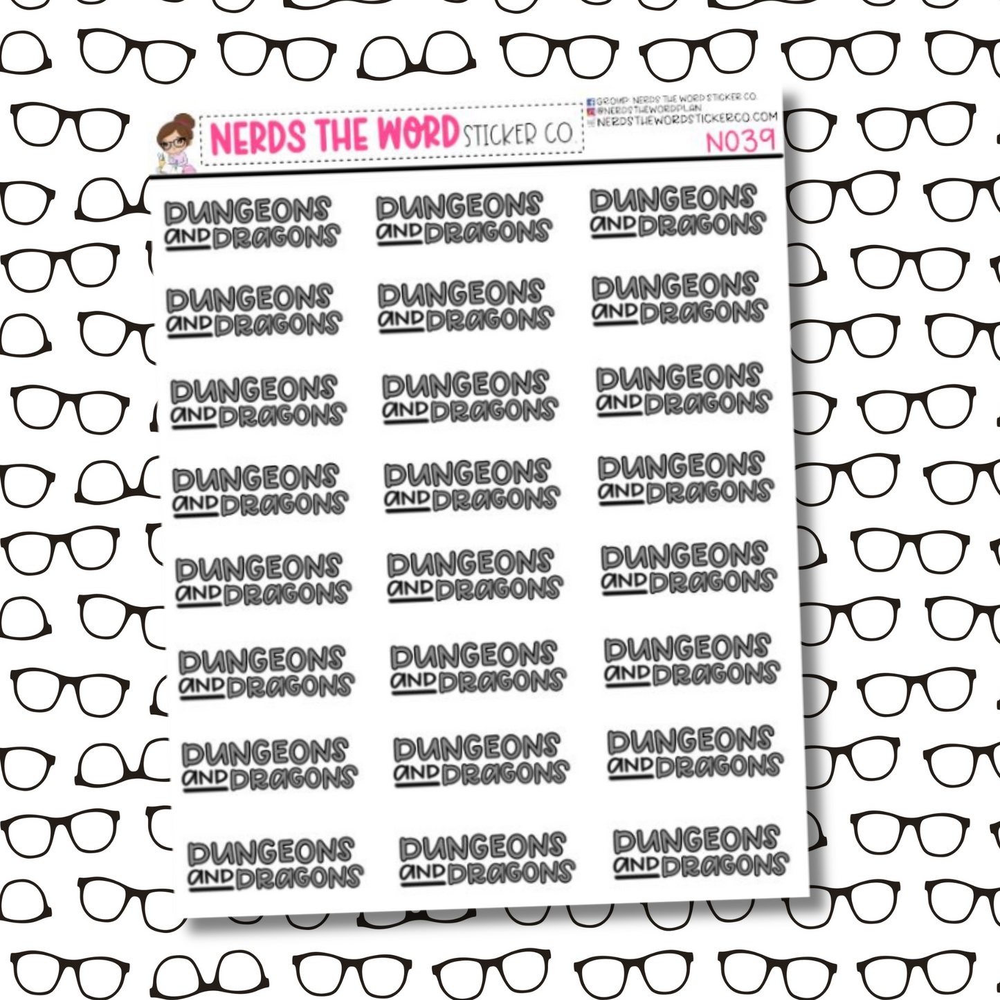 Dungeons & Dragons Sticker Sheet