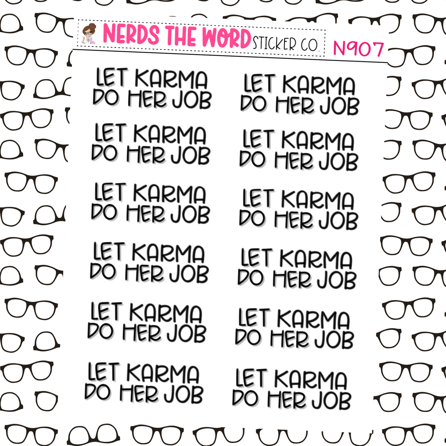Karmas Job Hand Lettered Planner Stickers