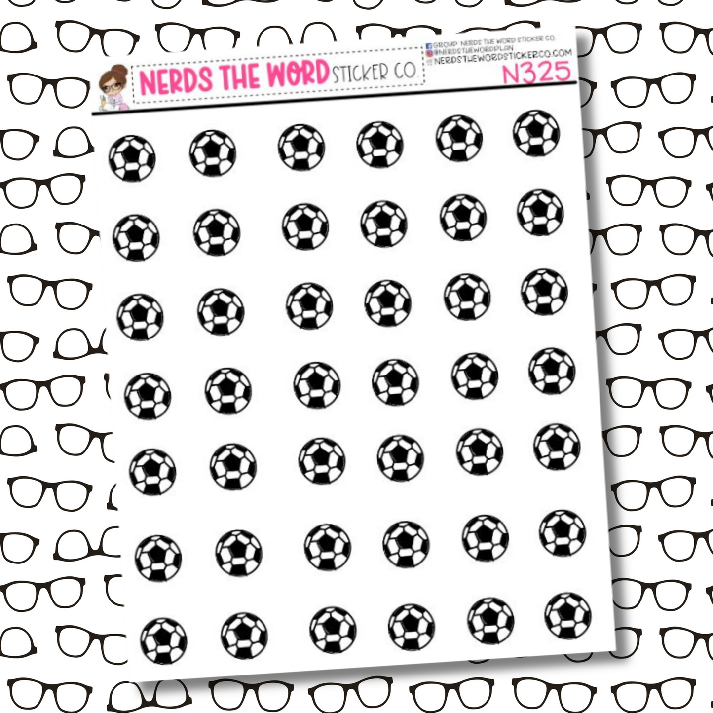 Soccer Icon Sticker Sheet