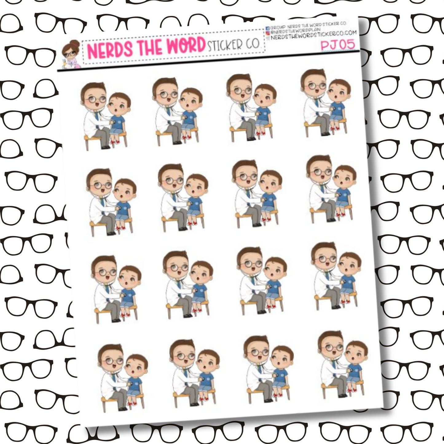 PJ Doctor Character Sticker Sheet