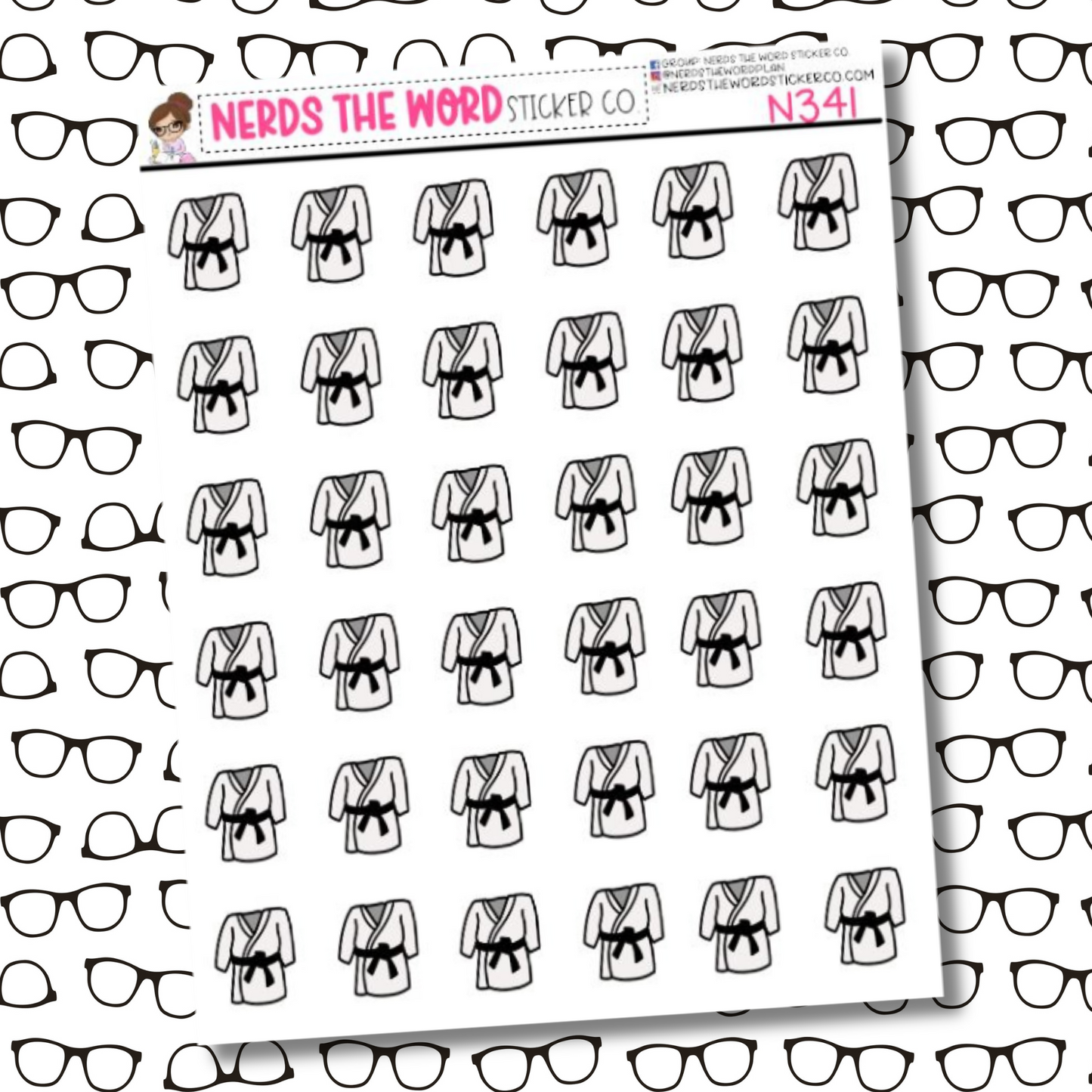Gi (Martial Arts) Icon Sticker Sheet
