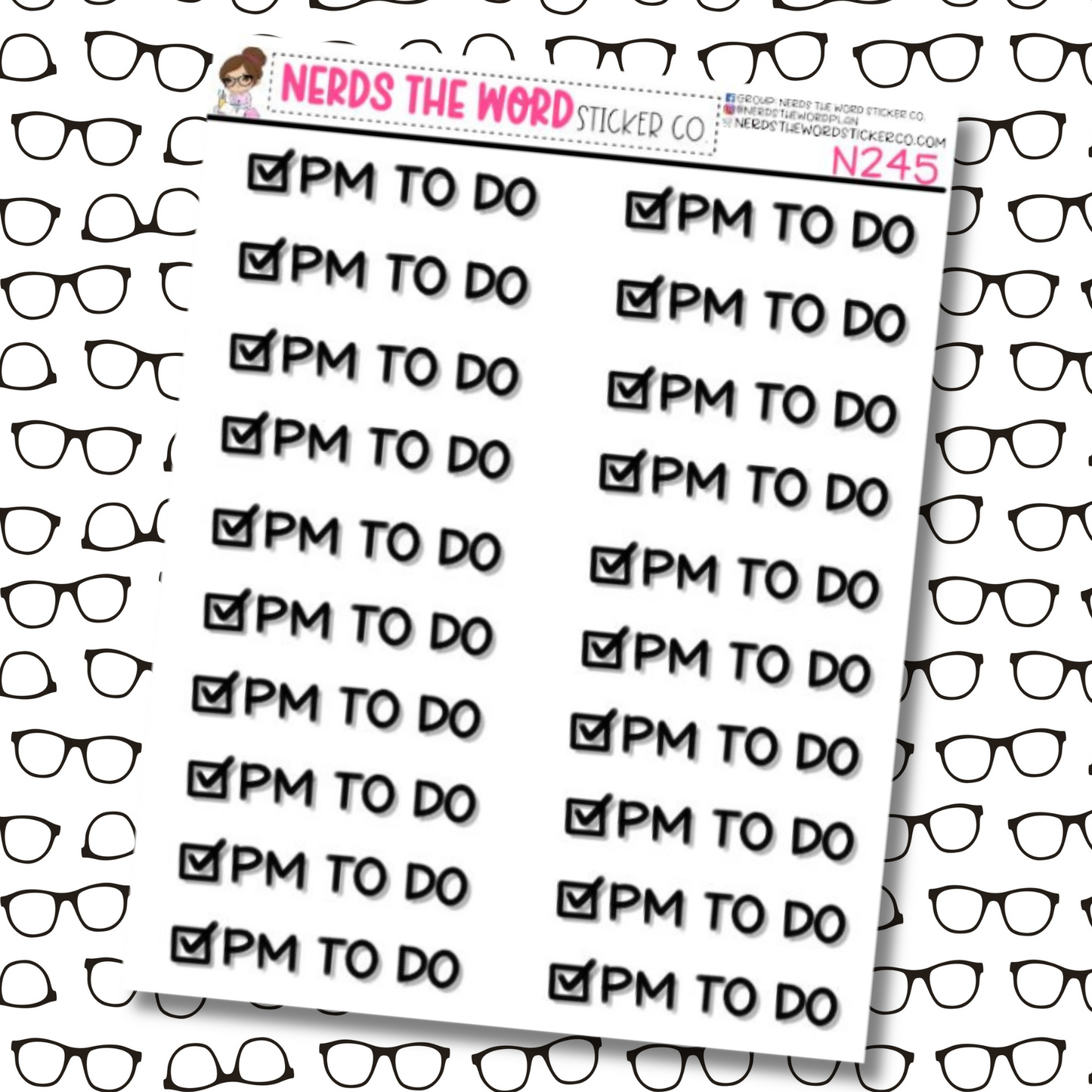 PM To Do List Sticker Sheet