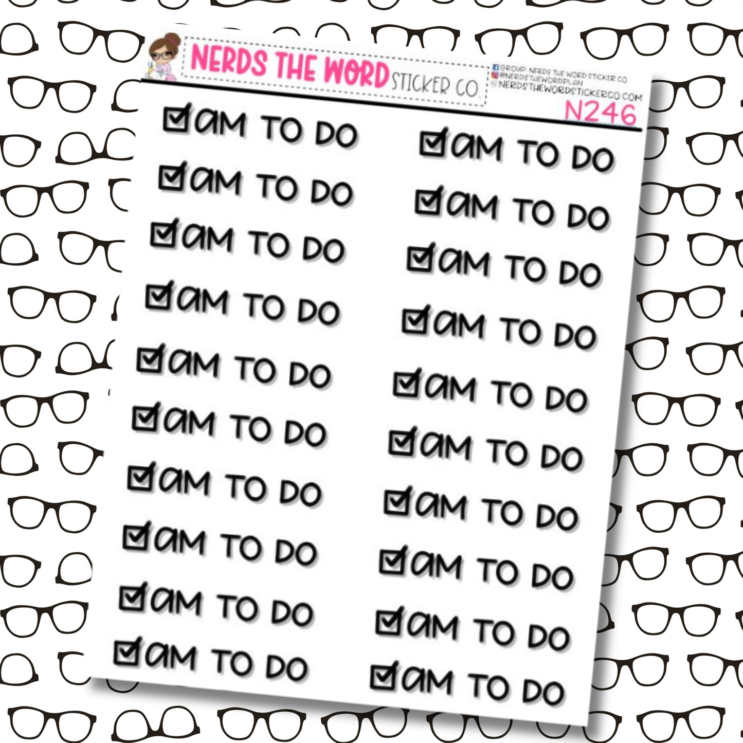 AM To Do List Sticker Sheet
