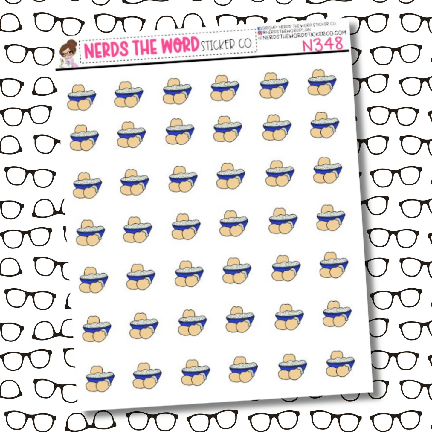 Chips & Dip Icon Sticker Sheet