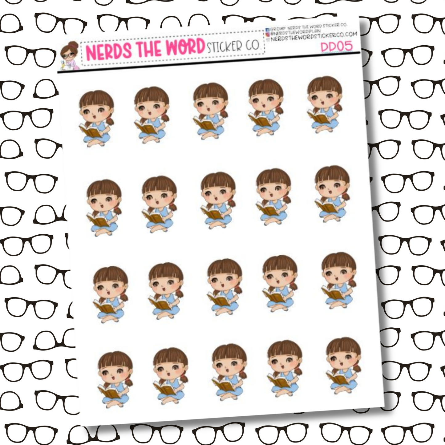 DeeDee Reading Character Sticker Sheet