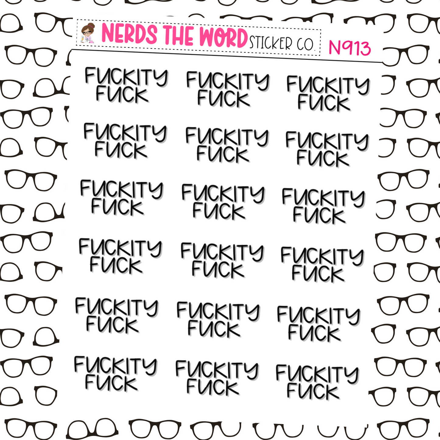 F*ckity F*ck Hand Lettered Planner Stickers