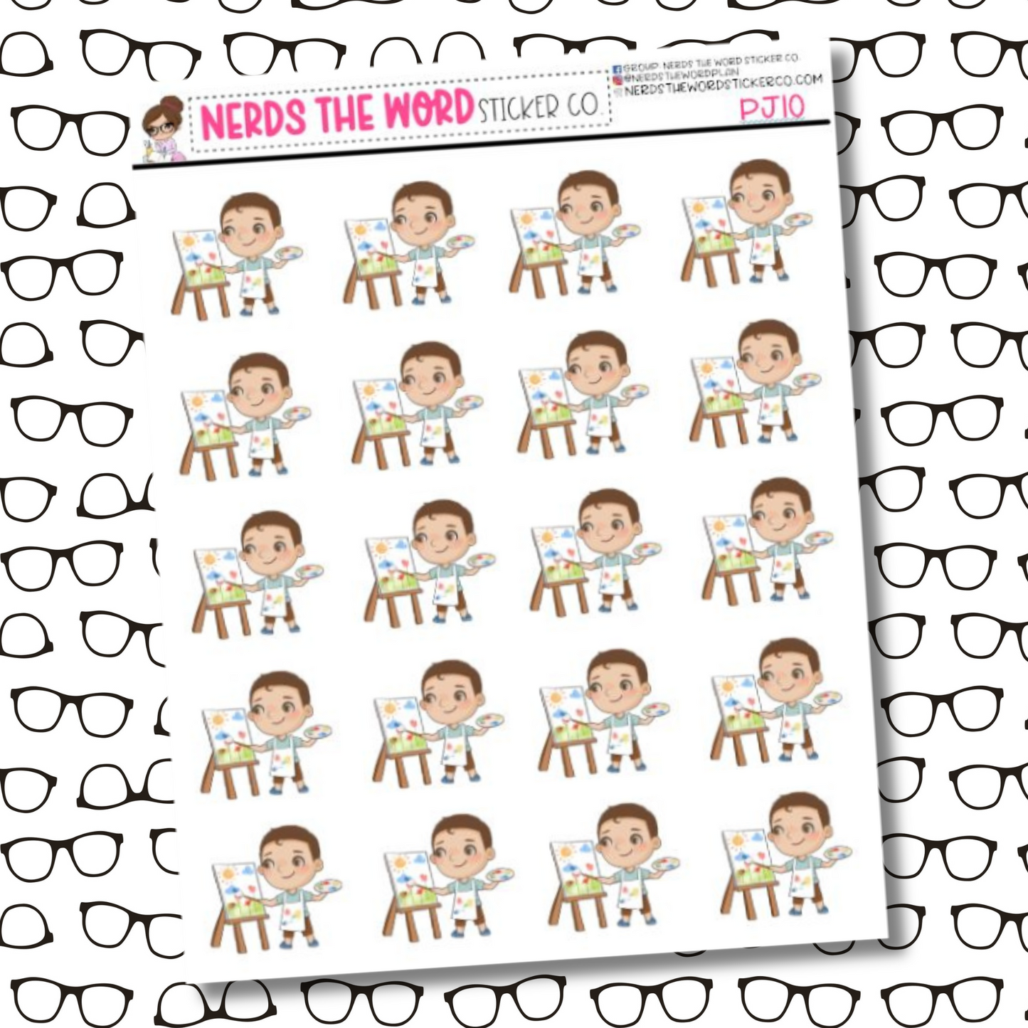 Arts & Crafts PJ Character Sticker Sheet