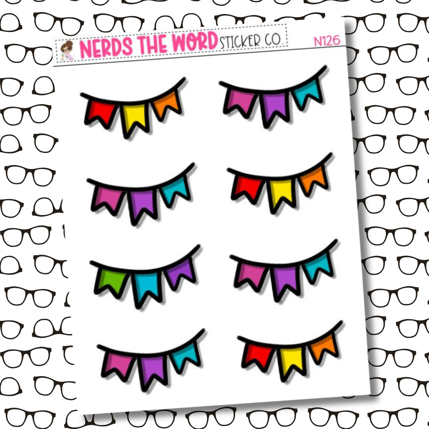 Rainbow Flag Banner Sticker Sheet