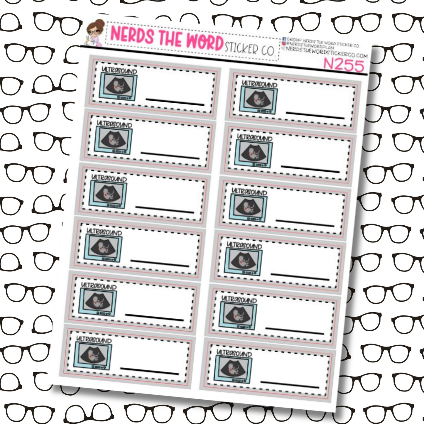 Ultrasound Boxes Sticker Sheet