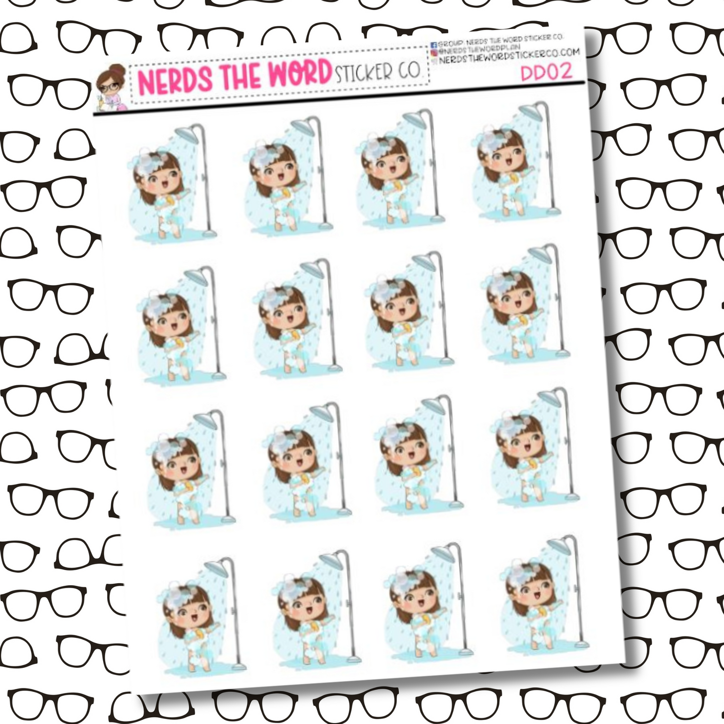 DeeDee Shower Sticker Sheet