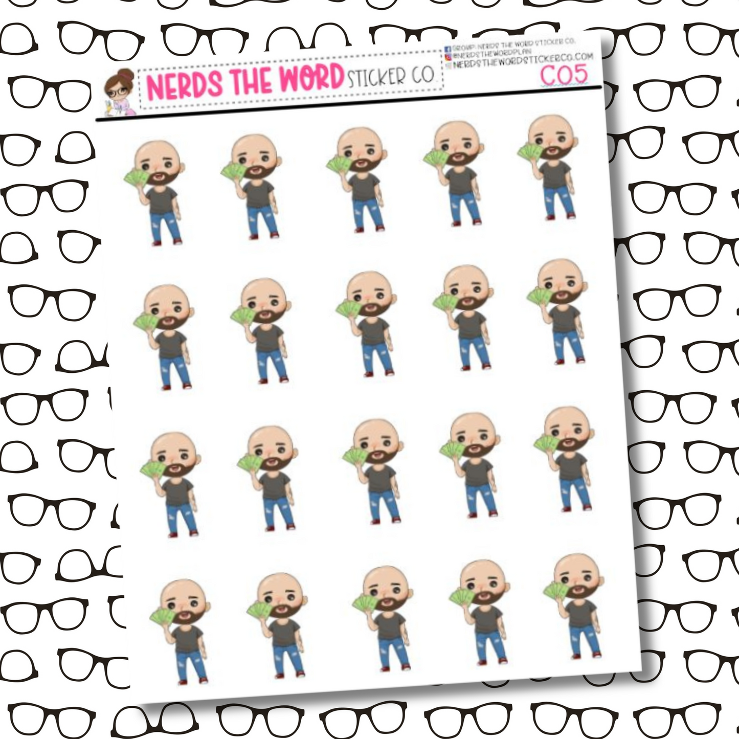 Chris Payday Character Sticker Sheet